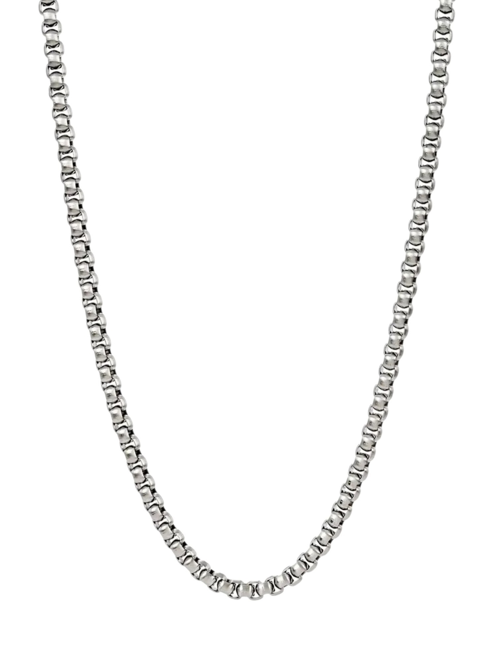 Ed Hardy Men Stainless Steel Box Chain Silver 24" Y2K Biker